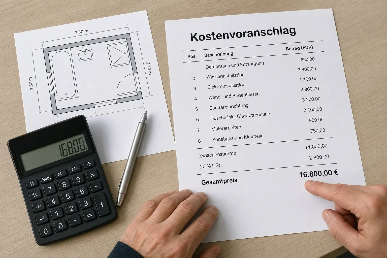 Kostenlose Vor-Ort-Besichtigung und unverbindlicher Kostenvoranschlag